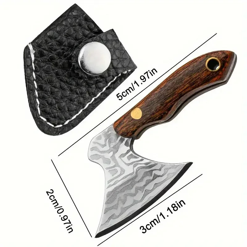 Mini Stainless Steel Small Axe Portable Key Chain, Small Kitchen Knife Disassembly Gift Key Pendant Decoration, Outdoor Tool