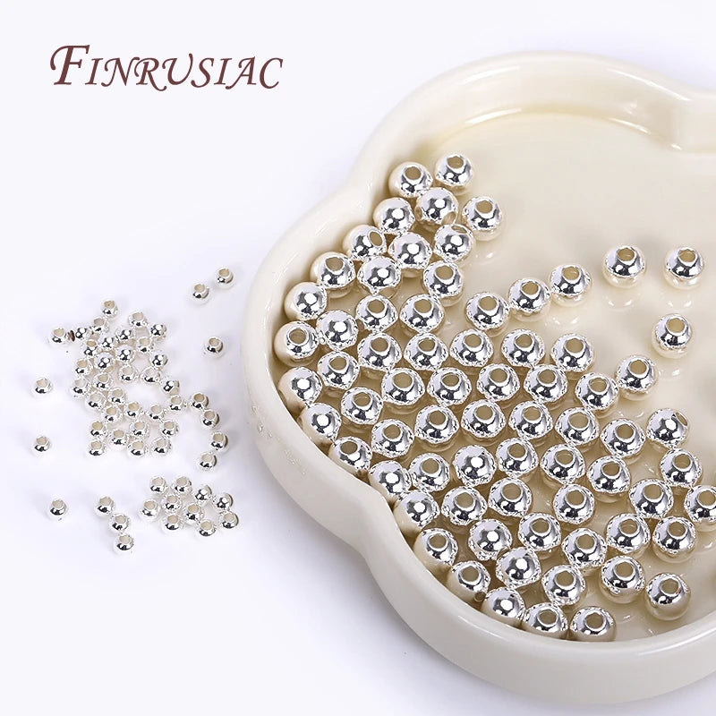 18K Gold Plated Spacer Beads For Jewelry Making,Separators For Bead,2mm-6mm Bracelets Beads,Jewelry Bead DIY Accessories
