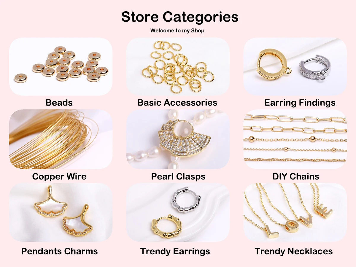 18K Gold Plated Spacer Beads For Jewelry Making,Separators For Bead,2mm-6mm Bracelets Beads,Jewelry Bead DIY Accessories