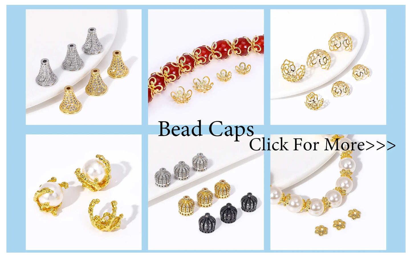 18K Gold Plated Spacer Beads For Jewelry Making,Separators For Bead,2mm-6mm Bracelets Beads,Jewelry Bead DIY Accessories