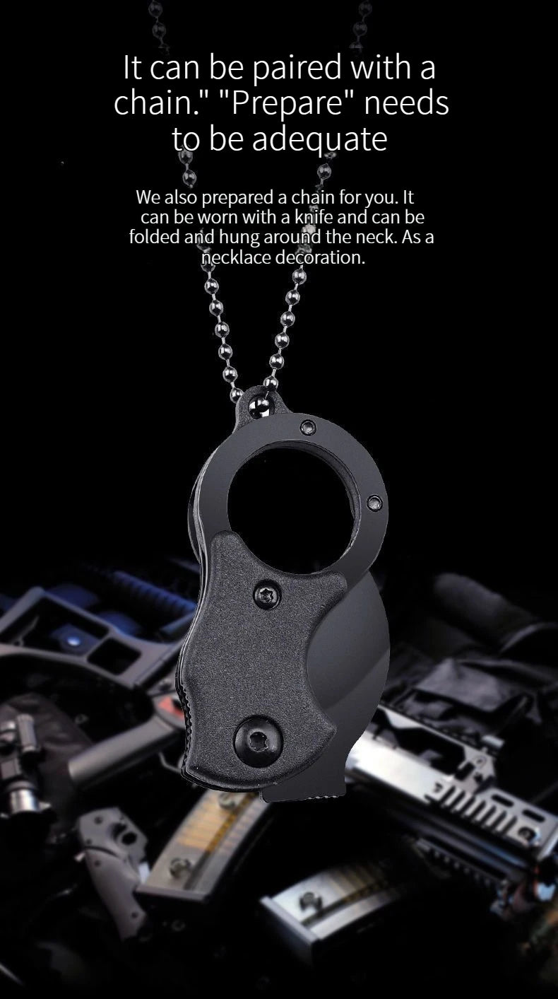 NEW Keychain Pocket Stainless Steel Camping Small Mini Portable Knife Peeler Fixed Blade Multi EDC Tool with Chain