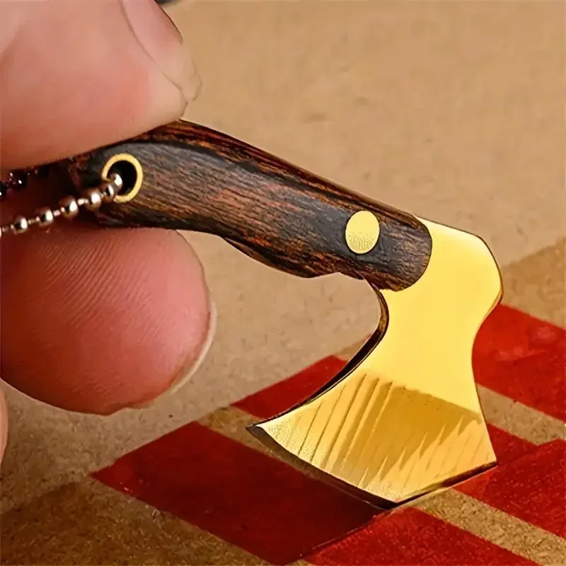 Mini Stainless Steel Small Axe Portable Key Chain, Small Kitchen Knife Disassembly  Gift Key Pendant Decoration, Outdoor Tool