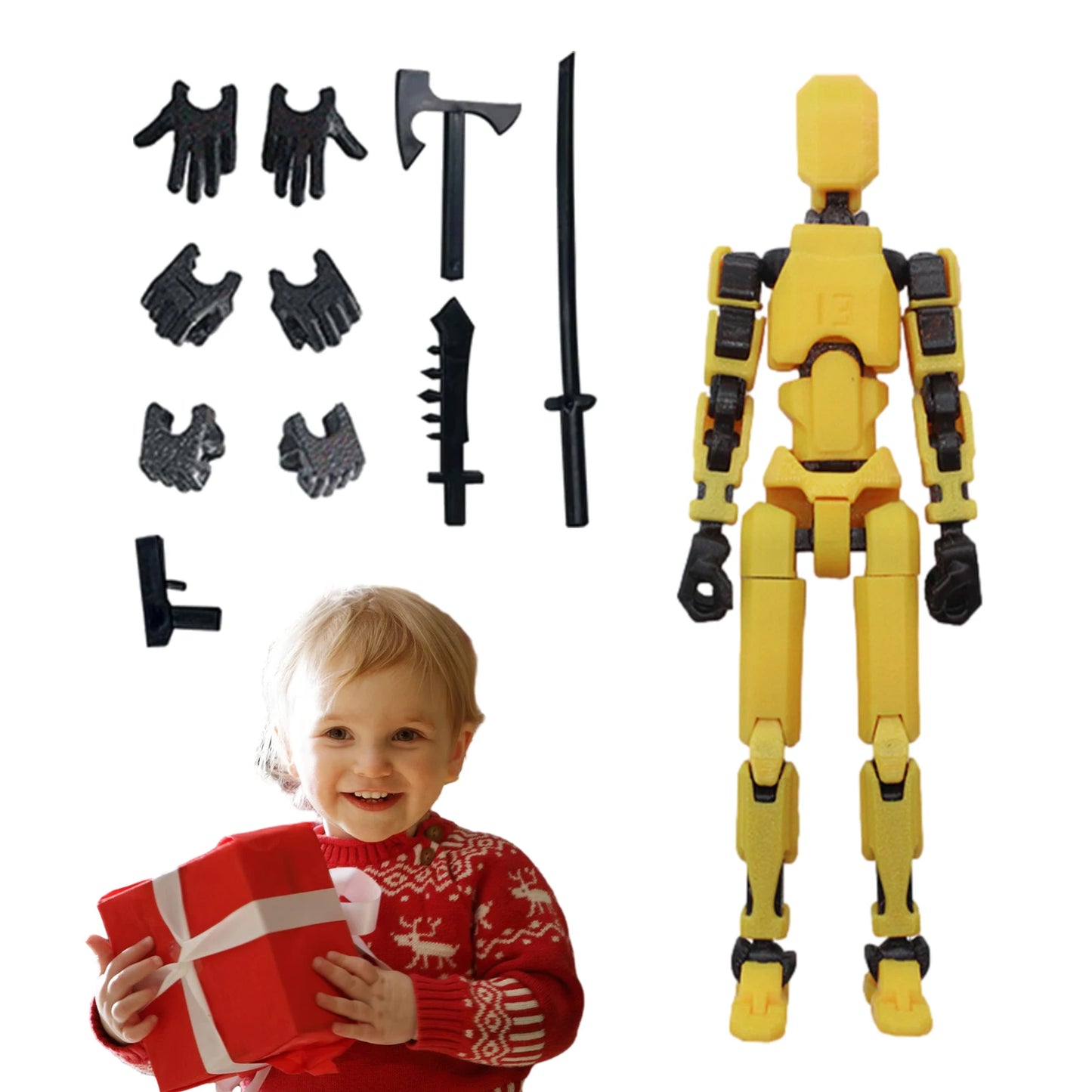1PCS 13 Joints Figure Articulate Movable Dummy Doll Diy Assembly Toy 3D Printed Action Figure Stop Motion Animation Dummy