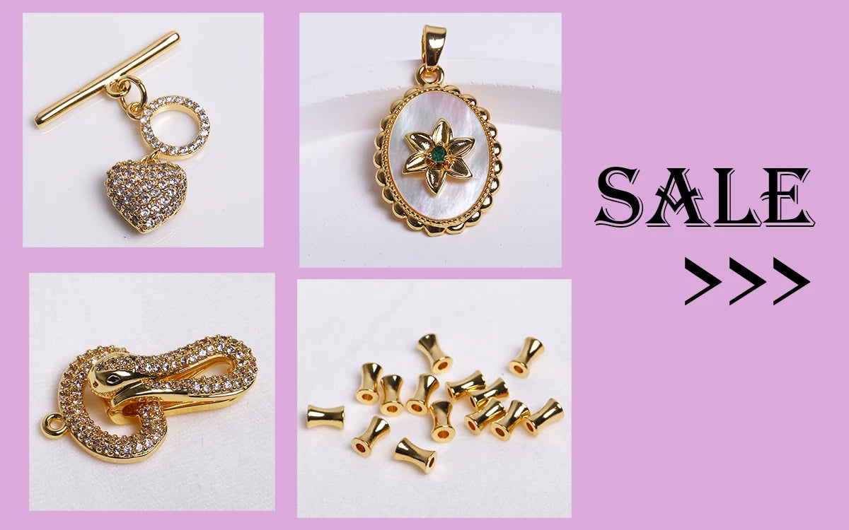 18K Gold Plated Spacer Beads For Jewelry Making,Separators For Bead,2mm-6mm Bracelets Beads,Jewelry Bead DIY Accessories
