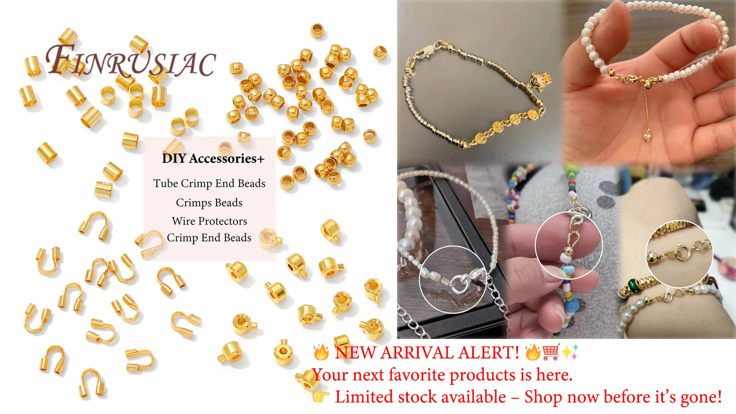 18K Gold Plated Spacer Beads For Jewelry Making,Separators For Bead,2mm-6mm Bracelets Beads,Jewelry Bead DIY Accessories