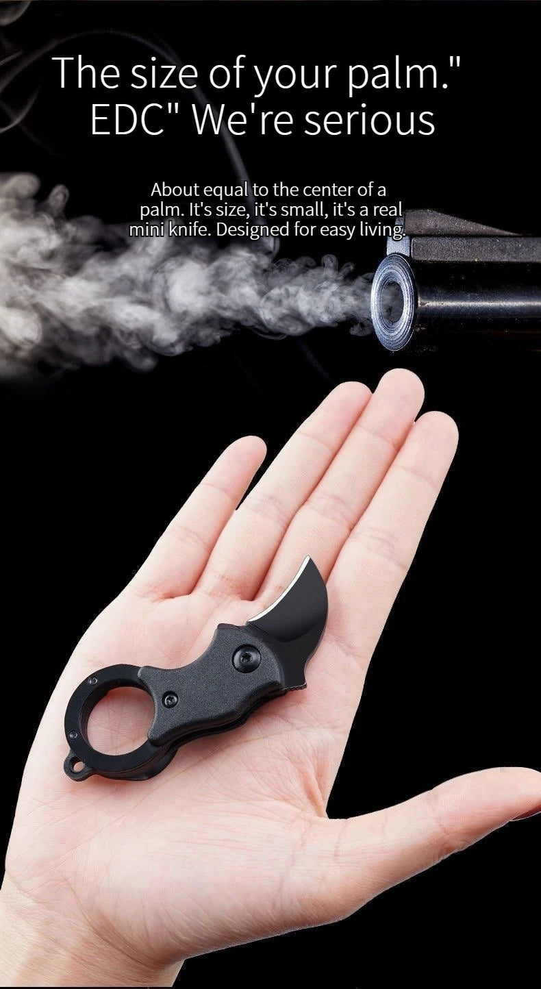 NEW Keychain Pocket Stainless Steel Camping Small Mini Portable Knife Peeler Fixed Blade Multi EDC Tool with Chain